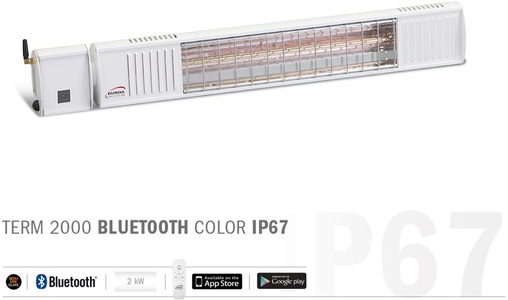 Burda WTG, Burda WTG Burda TERM 2000 Bluetooth IP67 Heizstrahler (Farbe: Weiss), Burda WTG Burda TERM 2000 Bluetooth IP67 Heizstrahler (Weiss)