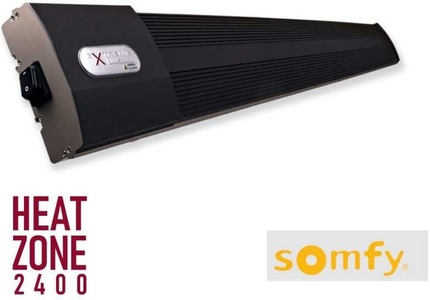 Extreme Line, Extreme Line Heat Zone (Farbe: Schwarz, Leistung: 2400 Watt, Ausführung: Mit Somfy Steuerung), Extreme Line Heat Zone Heizstrahler Mit Somfy Steuerung (Schwarz)