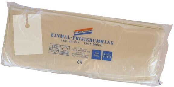Fripac-Medis, Fripac-Medis Einmal-Friseurumhänge, Fripac Einmal-Frisierumhang glatt à 100 Stück, 150 x 100 cm