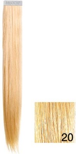 SHE, SHE Tape-Extensions, SHE Tape In-System Hair Extensions Glatt 20 Platinblond