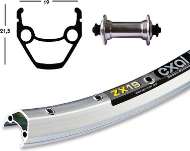 Bike-Parts, Bike-Parts Roue de 26″ pièces vélo Exal ZX 19 + Shimano tourney TX500 (QR), 