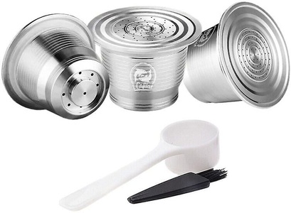 eStore, eStore 3x Wiederverwendbare Kaffeekapseln für Nespresso Maschine, eStore - 3x wiederverwendbare Kaffeekapseln für die Nespresso-Maschine, One Size