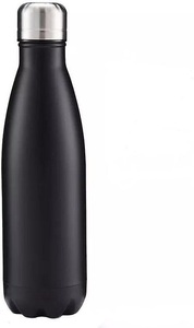 eStore, eStore Isolierte Wasserflasche in Edelstahl-schwarz, eStore - Isolierte Wasserflasche aus Edelstahl Schwarz, One Size, Schwarz
