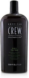American Crew, American Crew uomini 3-IN-1 Tea Tree shampoo, balsamo e corpo lavar..., Crew Hair & Body Care - American Crew 3-in-1 Tea Tree Shampoo, Conditioner & Body Wash