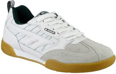 Hi-Tec, Hi-Tec Herren & Damen schnüren Squash Leder Sport Trainer weiß UK Size 9 (EU 43, US 10), Hi-Tec - Squash Sneakers Turnschuhe, für Herren, Weiss, Größe 43