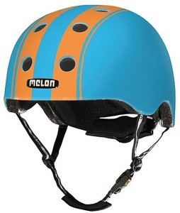 Melon, Melon urban active Stripetease bike helmet / / Orange Blue double, Melon Helm Urban Active Double - orange blau (Grösse: XL-XXL (58-63 cm))