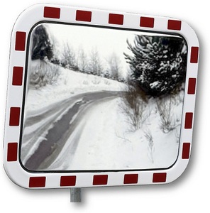 undefined, Verkehrsspiegel aus Acrylglas rechteckig Spiegelmaße BxH 600 x 400 mm, dancop Verkehrsspiegel aus Acrylglas, mit eisfreier Oberfläche, Spiegelmaße BxH 600 x 400 mm