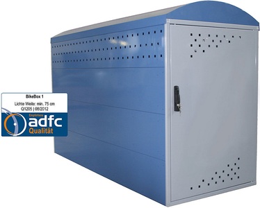 undefined, Fahrradbox Grundelement mit 1 Bogendach blau / grau, Fahrradbox, Grundelement mit 1 Bogendach, blau / grau