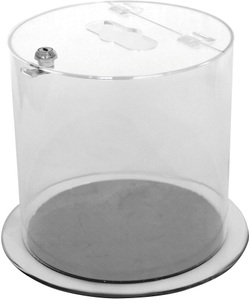 undefined, Batterie-Recycling-Behälter Volumen 12 l transparent, Sammelbehälter für Batterien, transparent, abschließbar, Volumen 12 l