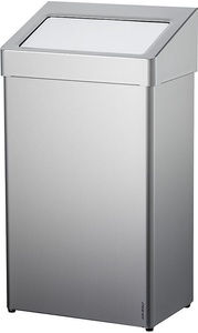 undefined, Abfallbehälter mit Haube Volumen 60 l, BxHxT 400 x 726 x 258 mm Edelstahl gebürstet, AIR-WOLF Abfallbehälter mit Haube, Volumen 60 l, BxHxT 400 x 726 x 258 mm, Edelstahl gebürstet