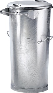undefined, System-Mülltonne aus Stahlblech Volumen 110 l, HxØ 930 x 435 mm feuerverzinkt, ab 5 Stk, System-Mülltonne aus Stahlblech, Volumen 110 l, HxØ 930 x 435 mm, feuerverzinkt, ab 5 Stk