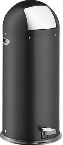 Helit, helit Abfallbehälter Volumen 52 l, HxØ 890 x 380 mm schwarz, Abfallbeh.STEP DOME 52L schwar