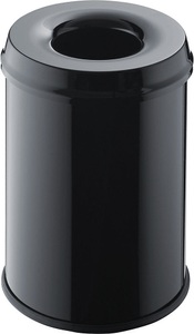 Helit, helit Sicherheits-Abfallbehälter Volumen 15 l, HxØ 335 x 260 mm schwarz, VE 2 Stk, helit Sicherheits-Abfallbehälter, Volumen 15 l, HxØ 335 x 260 mm, schwarz, VE 2 Stk