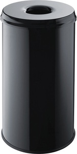 Helit, helit Sicherheits-Abfallbehälter Volumen 50 l, HxØ 620 x 340 mm schwarz, VE 2 Stk, 