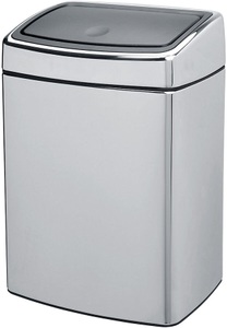 undefined, Touch-Abfallsammler Volumen 10 l, BxHxT 213 x 395 x 275 mm Edelstahl, glänzend, Brabantia Mülleimer »Touch Bin® 10 Liter«, 1 Behälter