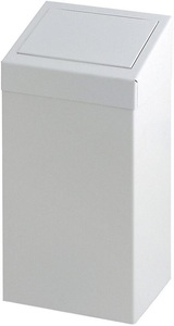undefined, Abfallsammler mit Einwurfklappe Volumen 50 l, BxHxT 255 x 700 x 335 mm weiß, Vepa Bins Metall Abfalleimer 34 x 26 x 70 cm Weiß