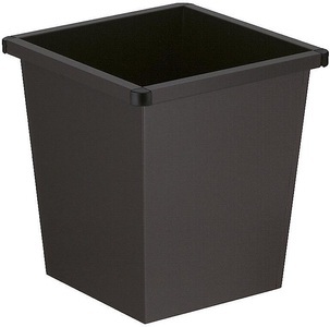 undefined, Papierkorb, Stahlblech Volumen 27 l, BxHxT 343 x 343 x 361 mm schwarz, Papierkorb aus Stahl, kegelförmig, Volumen 27 l, BxHxT 343 x 343 x 361 mm, schwarz