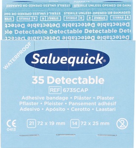 undefined, Refill für SALVEQUICK Pflaster-Strips, detectable je 35 Stk VE à 6 Stk, Refill für SALVEQUICK, 6 VE Pflaster-Strips, detectable, je 35 Stk, VE à 6 Stk