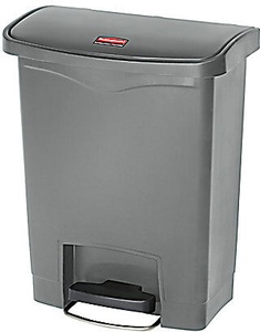 Rubbermaid, Rubbermaid Tretabfallsammler Volumen 30 l, BxHxT 271 x 536 x 425 mm grau, Tretabfalleimer Slim Jim®, Kunststoff, Fassungsvermögen 30 Liter, grau