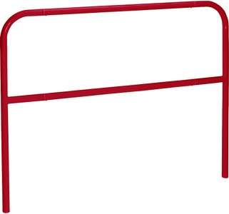 undefined, Rammschutzbügel zum Einbetonieren Breite 1500 mm, feuerrot, Schutzbügel, Stahl, Ø 42 mm, zum Einbetonieren, feuerrot RAL 3000, Breite 1500 mm