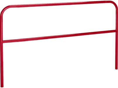 undefined, Rammschutzbügel zum Einbetonieren Breite 2000 mm, feuerrot, Schutzbügel, Stahl, Ø 42 mm, zum Einbetonieren, feuerrot RAL 3000, Breite 2000 mm