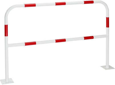 undefined, Rammschutzbügel zum Aufdübeln Breite 1500 mm, rot / weiß, Schutzbügel, Stahl, Ø 42 mm, zum Aufdübeln, rot / weiß, Breite 1500 mm