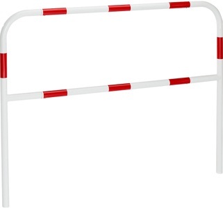 undefined, Rammschutzbügel zum Einbetonieren Breite 1500 mm, rot / weiß, Schutzbügel, Stahl, Ø 42 mm, zum Einbetonieren, rot / weiß, Breite 1500 mm