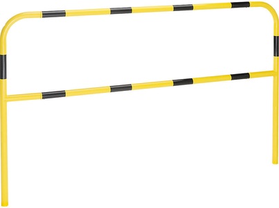 undefined, Rammschutzbügel zum Einbetonieren Breite 2000 mm, gelb / schwarz, Schutzbügel, Stahl, Ø 42 mm, zum Einbetonieren, gelb / schwarz, Breite 2000 mm