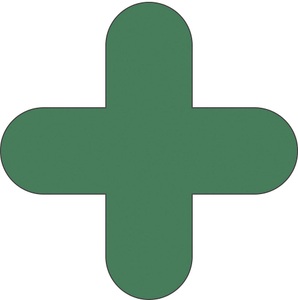 undefined, PVC-Bodenmarkierungen Kreuz-Form, VE 10 Stk grün, PVC-Bodenmarkierungen, Kreuz-Form, VE 10 Stk, grün