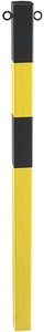 undefined, Sperrpfosten aus Stahlrohr zum Einbetonieren, 70 x 70 mm gelb / schwarz, verzinkt und lackiert, Sperrpfosten aus Stahlrohr, zum Einbetonieren, 70 x 70 mm, gelb / schwarz, verzinkt und lackiert