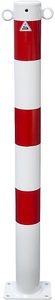 undefined, Absperrpfosten, Ø 76 mm, weiß / rot zum Aufdübeln mit 2 Ösen, Schake Absperrpfosten, Ø 76 mm, weiß / rot, zum Aufdübeln, mit 2 Ösen
