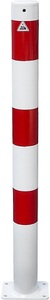 undefined, Absperrpfosten, Ø 76 mm, weiß / rot zum Aufdübeln ohne Öse, Schake Absperrpfosten, Ø 76 mm, weiß / rot, zum Aufdübeln, ohne Öse