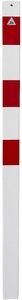 undefined, Absperrpfosten, 70 x 70 mm, weiß / rot zum Einbetonieren ohne Öse, Schake Absperrpfosten, 70 x 70 mm, weiß / rot, zum Einbetonieren, ohne Öse