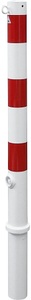 undefined, Absperrpfosten, Ø 76 mm, weiß / rot herausnehmbar mit 1 Öse, Schake Absperrpfosten, Ø 76 mm, weiß / rot, herausnehmbar, mit 1 Öse