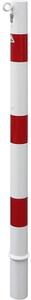 undefined, Absperrpfosten, Ø 60 mm, weiß / rot herausnehmbar mit Profilzylinder mit 1 Öse, Schake Absperrpfosten, Ø 60 mm, weiß / rot, herausnehmbar mit Profilzylinder, mit 1 Öse