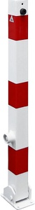undefined, Absperrpfosten, 70 x 70 mm, weiß / rot klappbar ohne Öse, Schake Absperrpfosten, 70 x 70 mm, weiß / rot, klappbar, ohne Öse