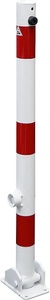 undefined, Absperrpfosten, Ø 60 mm, weiß / rot klappbar ohne Öse, Schake Absperrpfosten, Ø 60 mm, weiß / rot, klappbar, ohne Öse