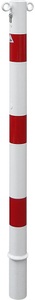 undefined, Absperrpfosten, Ø 60 mm, weiß / rot herausnehmbar mit Profilzylinder mit 2 Ösen, Schake Absperrpfosten, Ø 60 mm, weiß / rot, herausnehmbar mit Profilzylinder, mit 2 Ösen