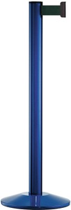 undefined, Gurtpfosten Aluminium, blau Gurtfarbe Grün, Gurtpfosten aus Aluminium, Pfosten blau, Auszug 2300 mm, Gurtfarbe Grün