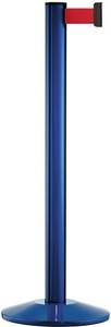 undefined, Gurtpfosten Aluminium, blau Gurtfarbe Rot, Gurtpfosten aus Aluminium, Pfosten blau, Auszug 2300 mm, Gurtfarbe Rot