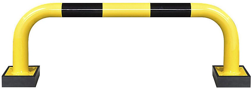 undefined, Rammschutzbügel, flexibel für den Außenbereich HxB 390 x 1000 mm, Rammschutzbügel SWING, Ausseneinsatz, 390 x 1000 mm, gelb/schwarz