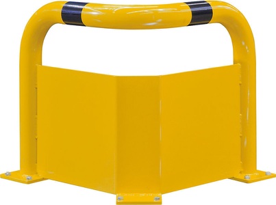 undefined, Rammschutz-Ecke mit Unterfahrschutz Höhe 600 mm, Eck-Schutzbügel mit Unterfahrschutz, Innenbereich, HxB 600 x 600 mm