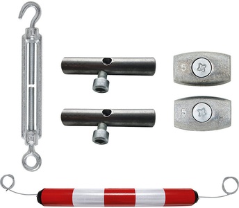 undefined, Absperrpfosten zur Decken- und Bodenmontage Ø 100 mm, Länge 1000 mm, Absperrpfosten, Länge x Ø 1000 x 100 mm, rot / weiß