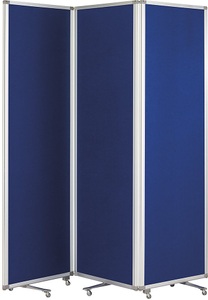 magnetoplan, magnetoplan Präsentationswand faltbar und mobil HxBxT 1800 x 1810 x 370 mm, magnetoplan Präsentationswand Weiß, Blau