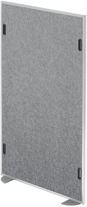 undefined, Akustik-Stellwand HxBxT 1657 x 980 x 27 mm Wand grau meliert, Rahmen alusilber, Akustik-Stellwand Hammerbacher, HxBxT 1.660 x 980 x 27 mm