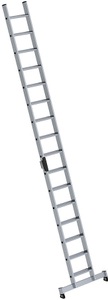Guenzburger, Guenzburger Anlegeleiter mit Stufen Profiausführung, Breite 420 mm 16 Stufen, mit nivello®-Traverse, MUNK Anlegeleiter mit Stufen, Profiausführung, Breite 420 mm, 16 Stufen, mit nivello®-Traverse