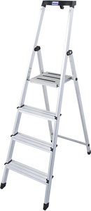 KRAUSE, KRAUSE Stufen-Stehleiter mit Sicherheitsplattform und Anti-Rutsch-Streifen 4 Stufen, Kettler Stufen-Stehleiter Safety | 4 Stufen