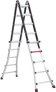 Altrex, Altrex Teleskop-Klappleiter verwendbar als Steh- oder Anlegeleiter 4 x 5 Sprossen, 