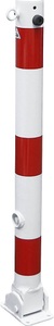 undefined, Absperrpfosten, Ø 76 mm, weiß / rot klappbar mit 1 Öse, Schake Absperrpfosten, Ø 76 mm, weiß / rot, klappbar, mit 1 Öse
