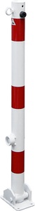 undefined, Absperrpfosten, Ø 60 mm, weiß / rot klappbar mit 1 Öse, Schake Absperrpfosten, Ø 60 mm, weiß / rot, klappbar, mit 1 Öse